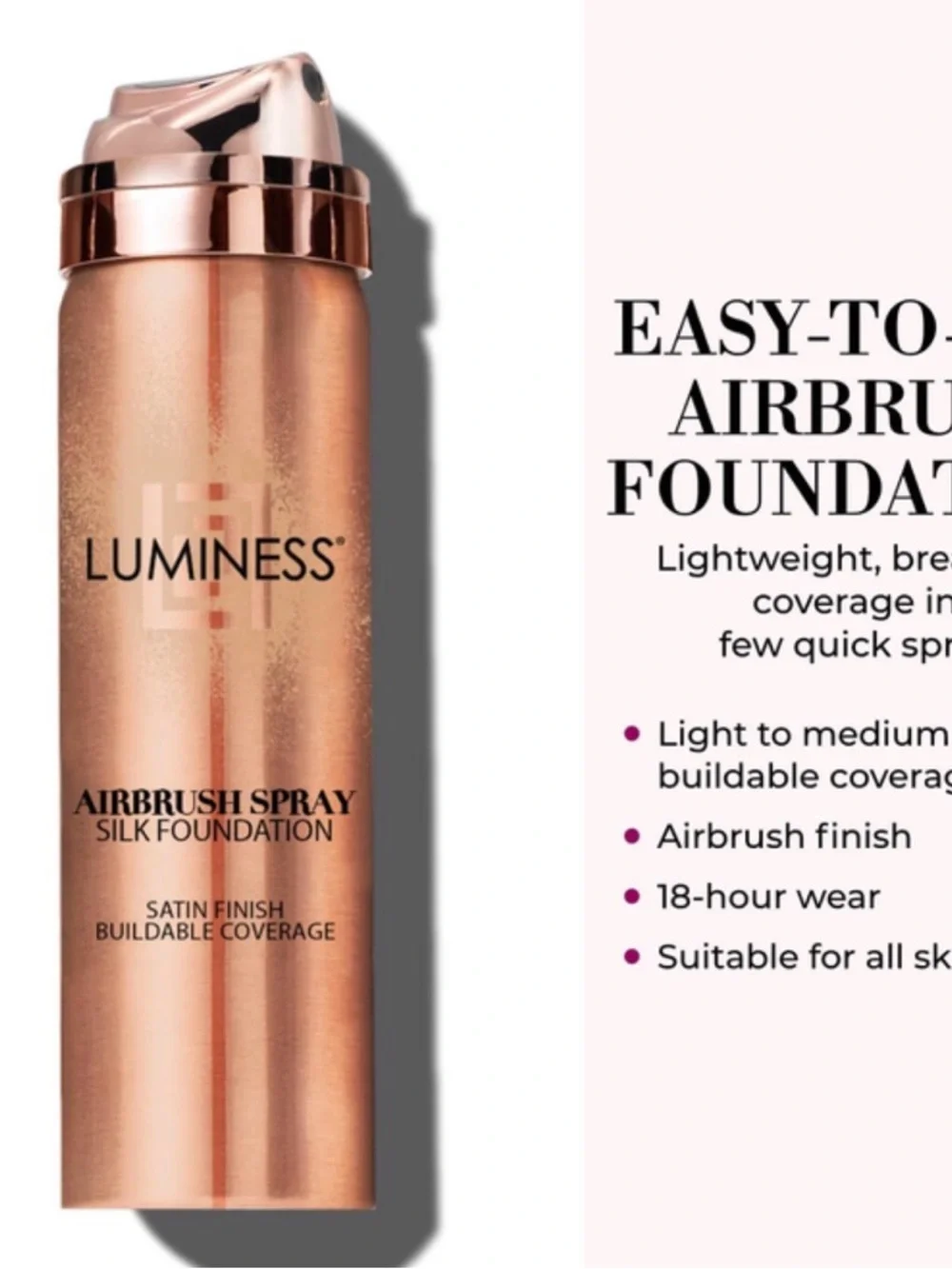 Luminess Airbrush Spray Silk Foundation (x2) + Hydrating Primer Warm 070 Kit